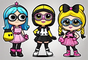 Powderpuff girls as minions tattoo idea