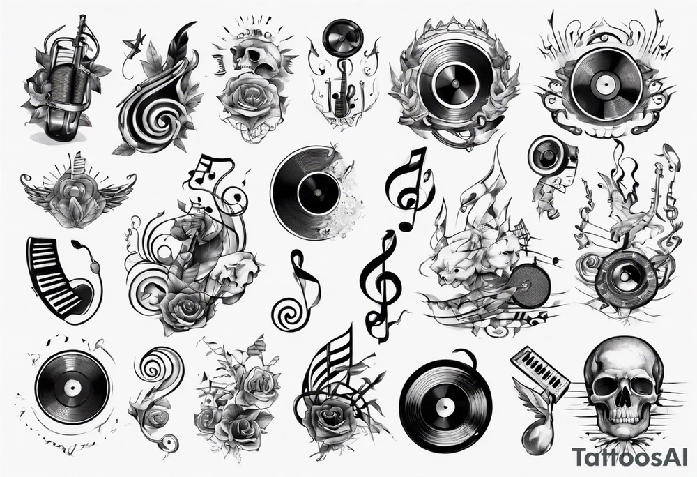 music sound tattoo idea