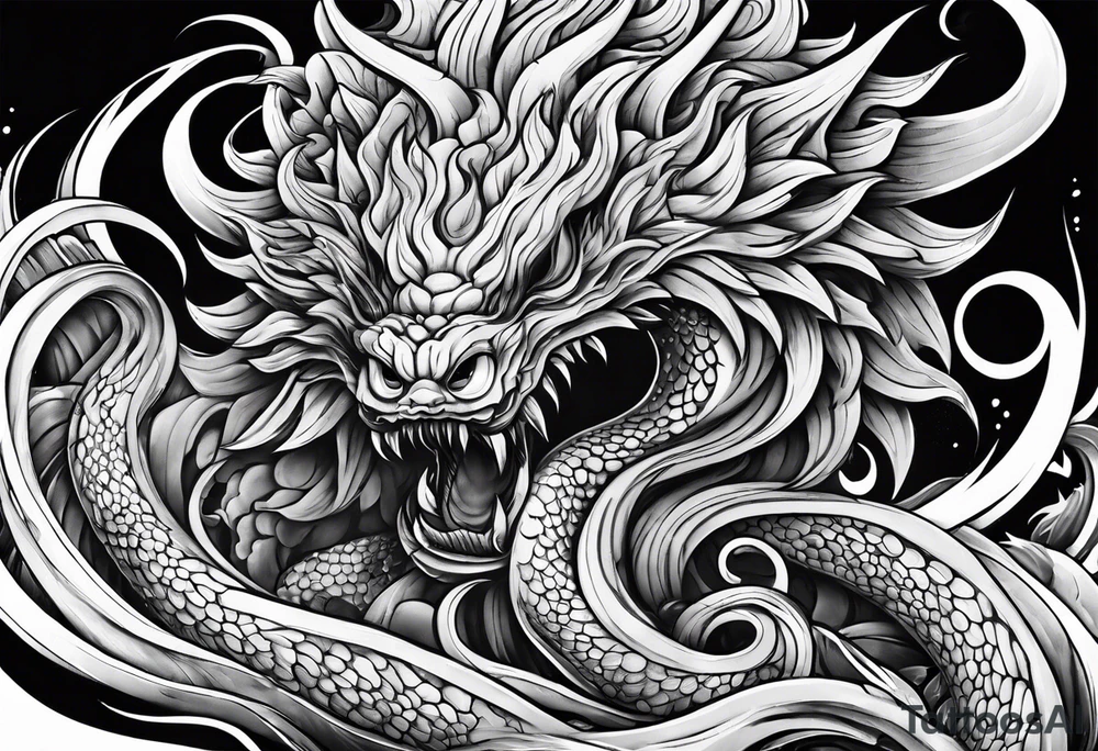 a tentacle shadow monster tattoo idea