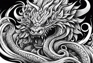 a tentacle shadow monster tattoo idea