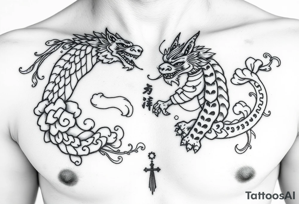 family in chinese tattoo idea
