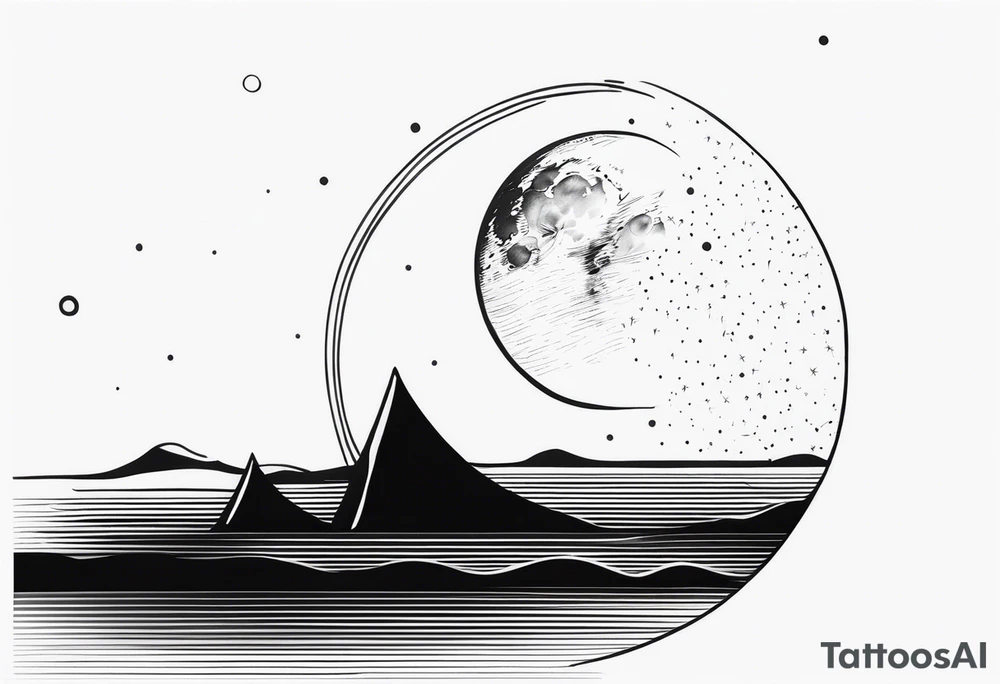 Just a moon tattoo idea