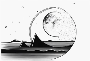 Just a moon tattoo idea
