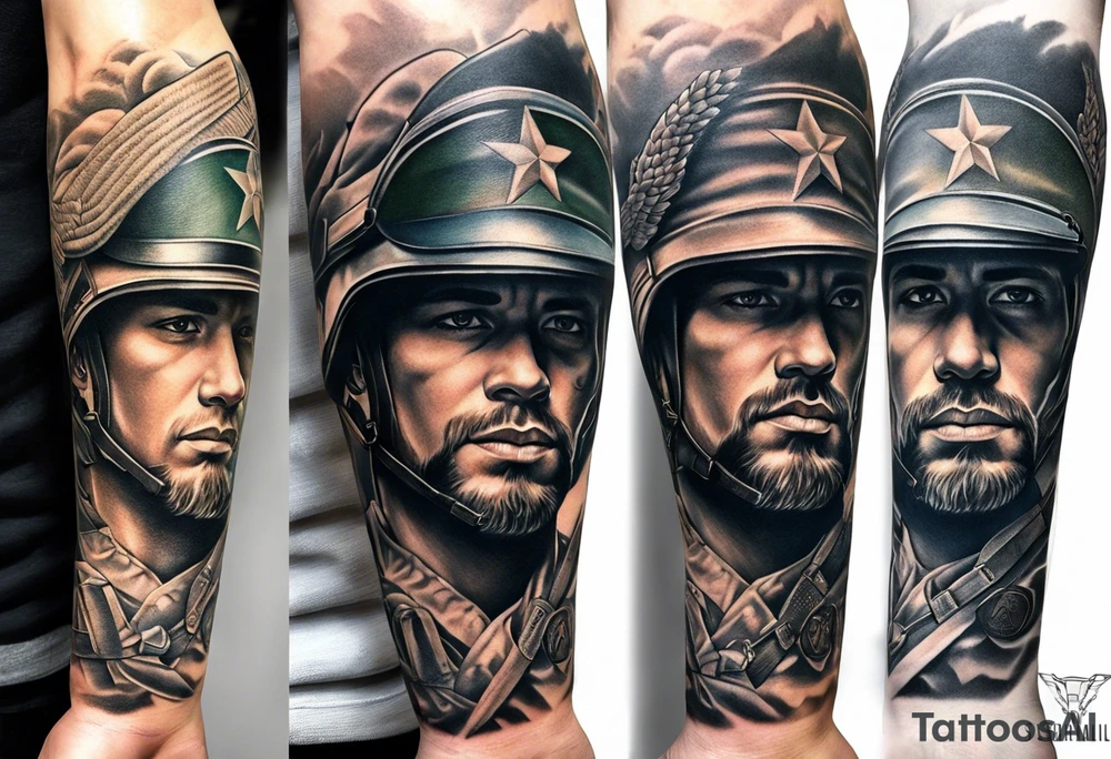 A military related forearm tattoo tattoo idea
