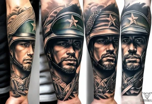 A military related forearm tattoo tattoo idea