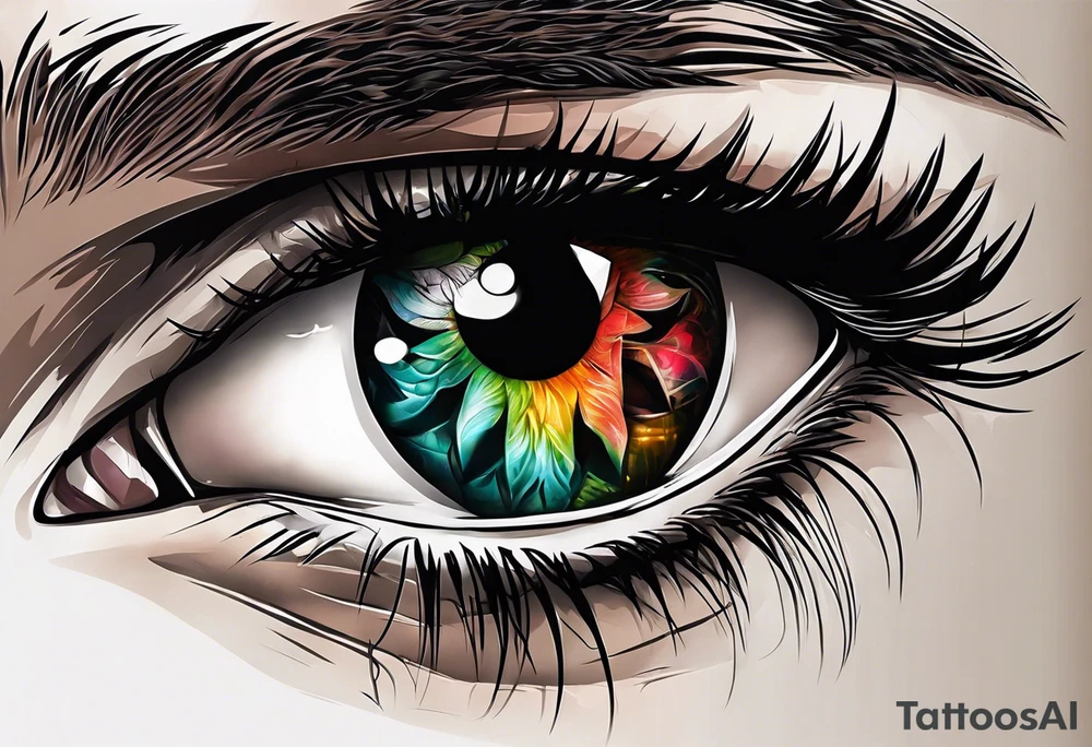 Joker maoiri eye tattoo idea
