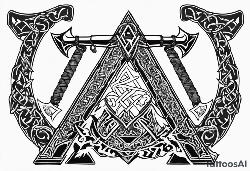 Valhalla sword chain barbed wire
dragon axe Valknut tattoo idea Valhalla sword chain barbed wire
dragon axe Valknut tattoo idea