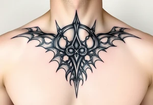 A chest tattoo of the mark of shame from halo tattoo idea