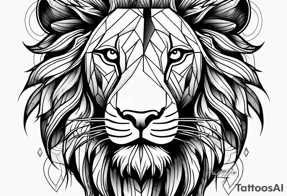 A lion in the sky tattoo idea