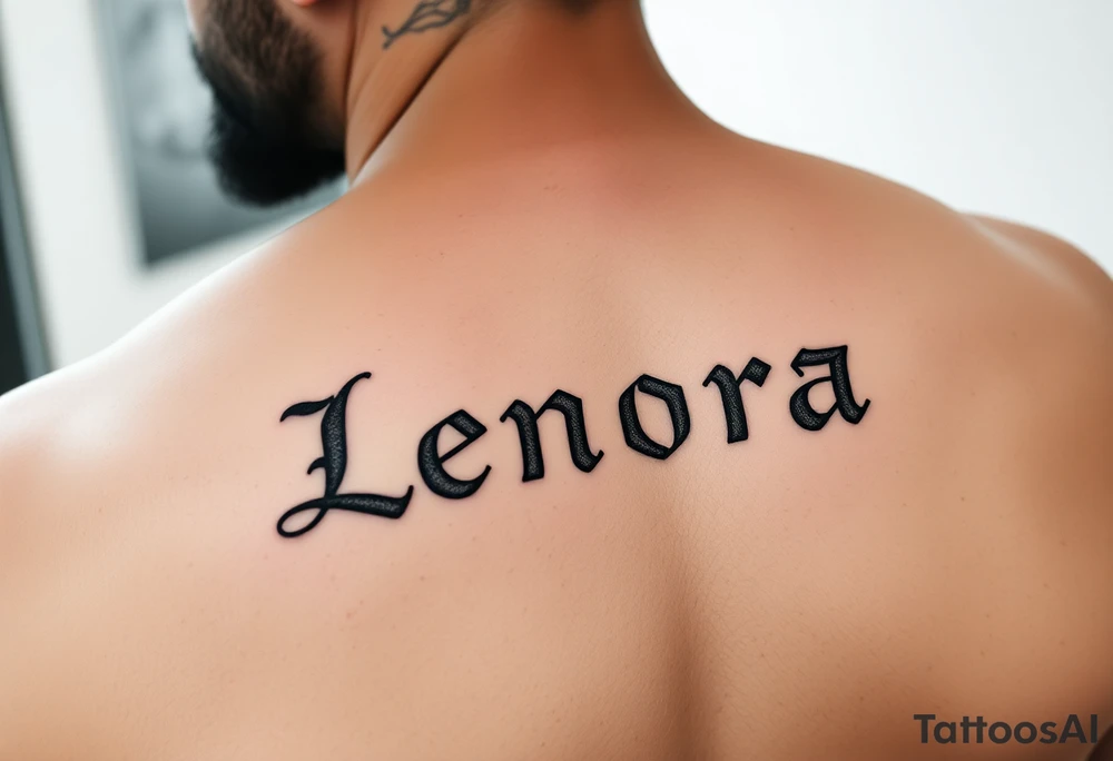 Lenora written in Hebrew tattoo idea