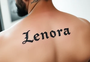 Lenora written in Hebrew tattoo idea