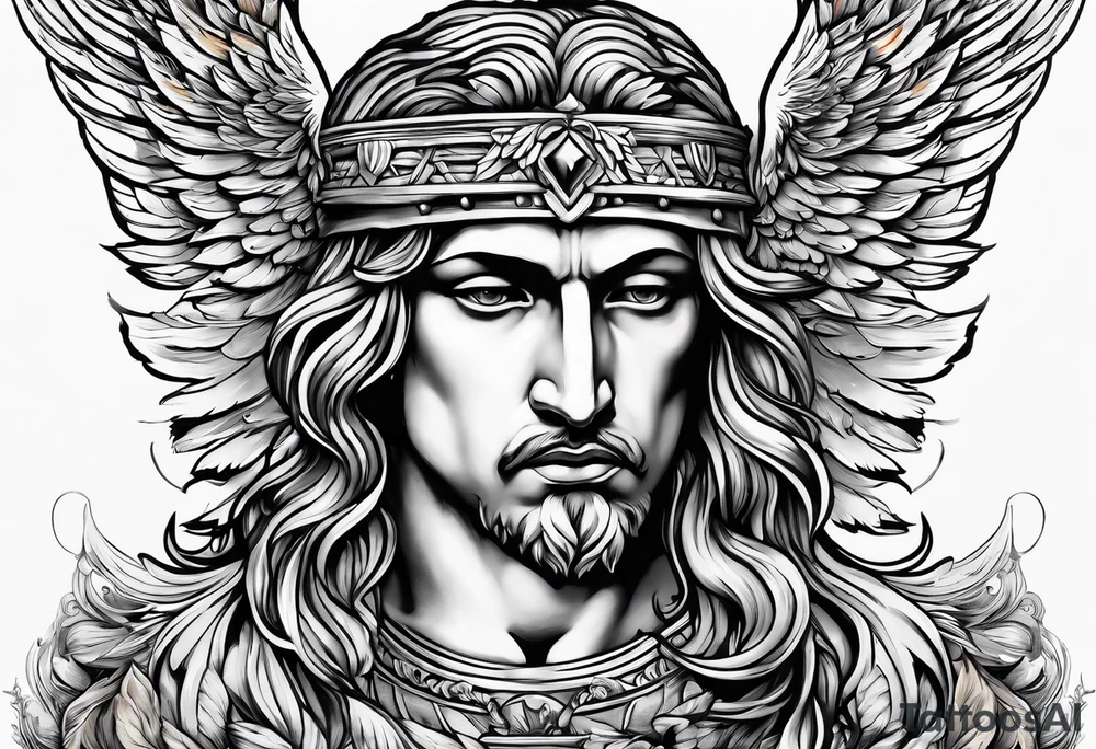 icarus greek design falling into an rainbow tattoo idea