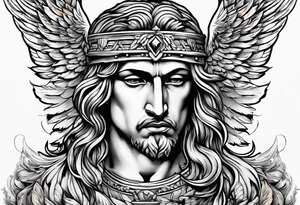 icarus greek design falling into an rainbow tattoo idea