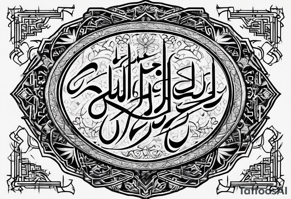 arabic writing tattoo idea
