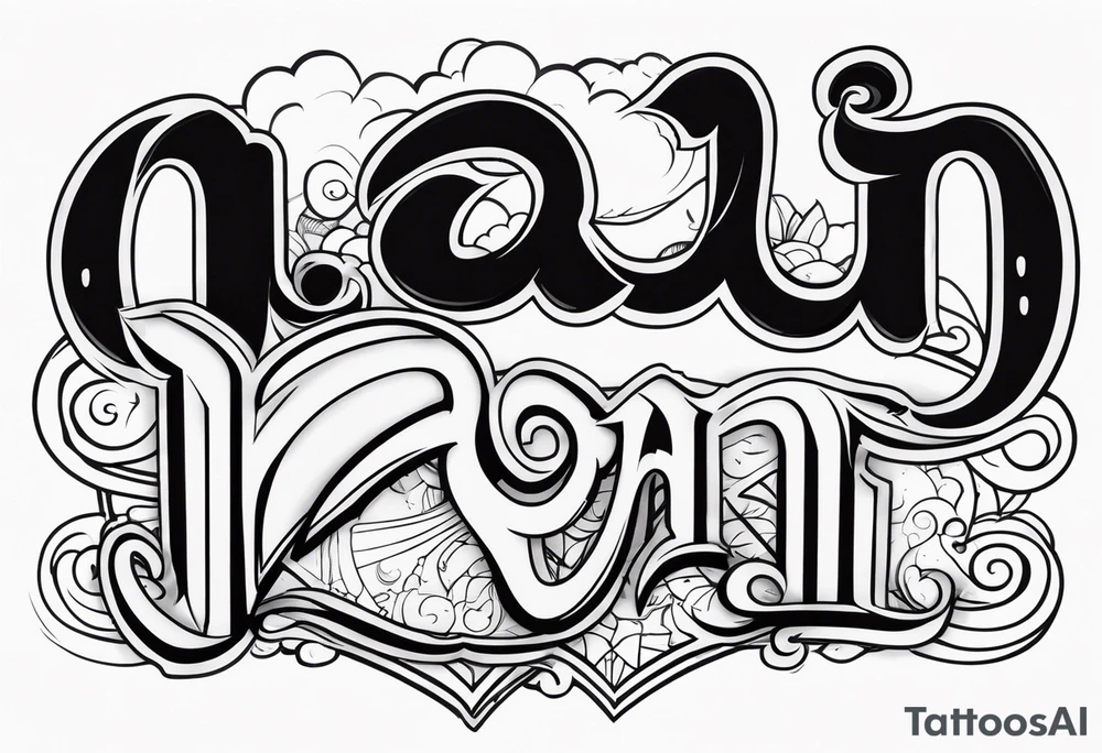 Write the word Nain tattoo idea
