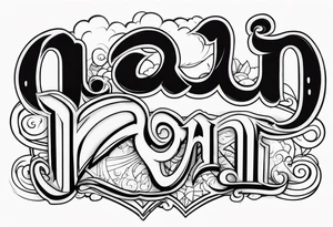 Write the word Nain tattoo idea