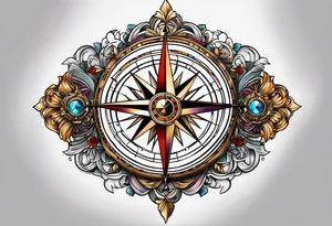 compass chest tattoo tattoo idea