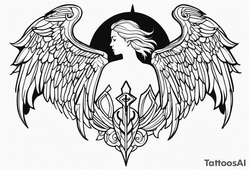 Valkyrie wings tattoo idea