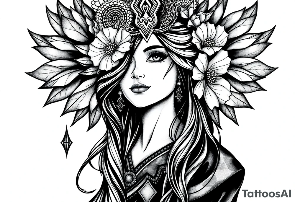 Reincarnation,majestic,powerful,beauty,girl tattoo idea