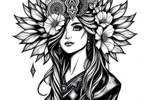Reincarnation,majestic,powerful,beauty,girl tattoo idea