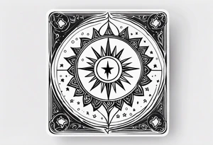 Tarot cards, whimsy, floral, sun star moon tattoo idea