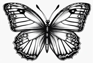 carnation moon butterfly tattoo idea