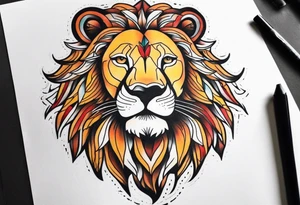 Tattoo of a lions head tattoo idea