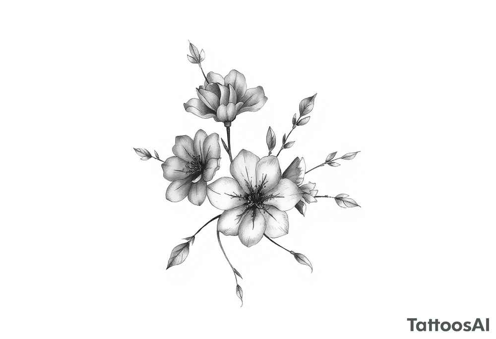 Small Flowers tattoo idea
