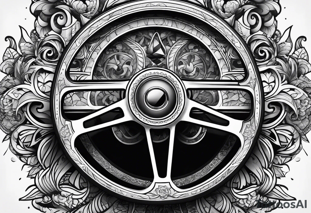 steering wheel tattoo idea