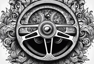 steering wheel tattoo idea
