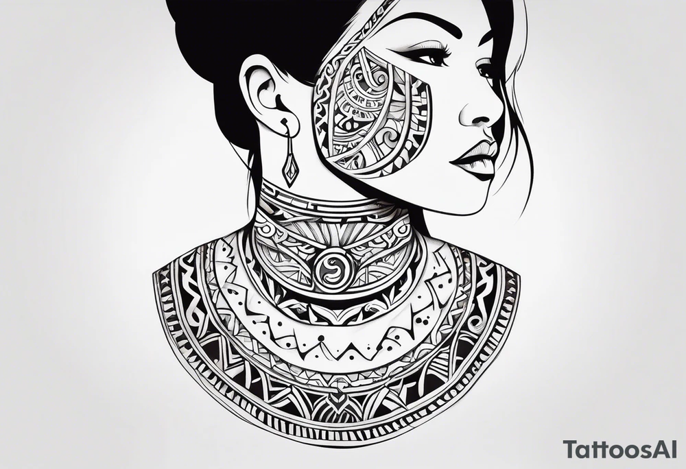 maori neck design tattoo tattoo idea