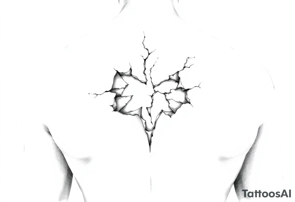 Broken skin tattoo idea