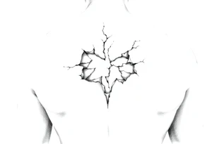 Broken skin tattoo idea