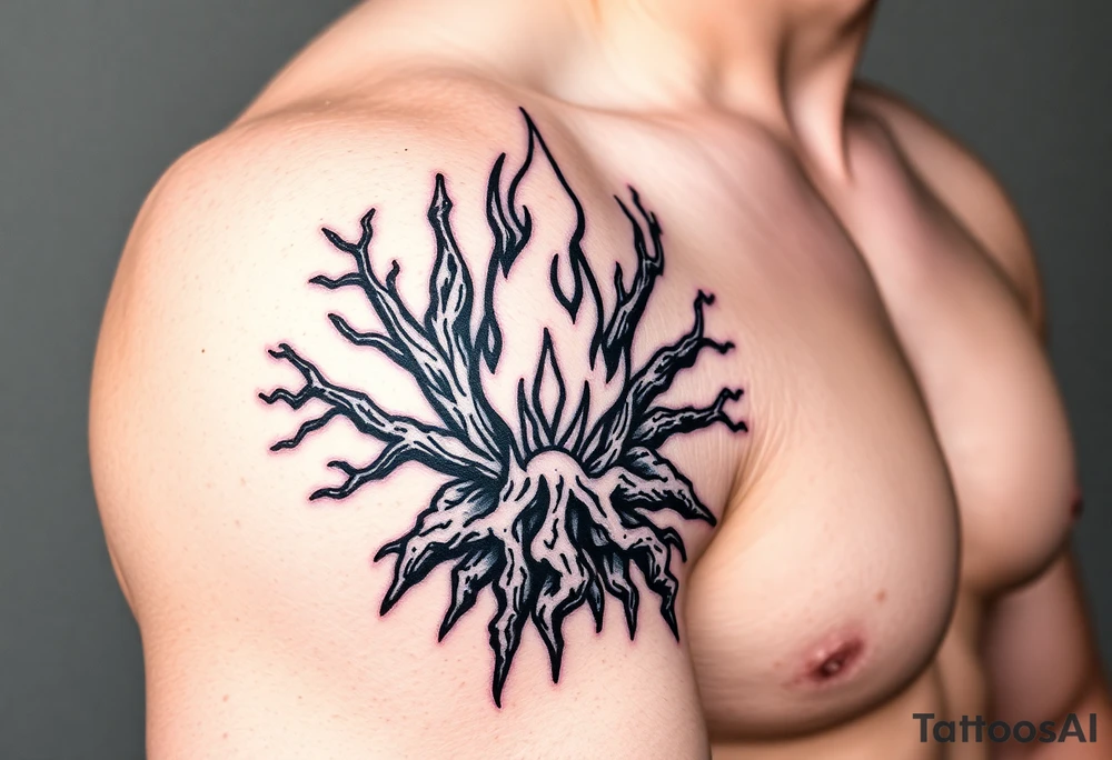 fire in a roots prison tattoo idea
