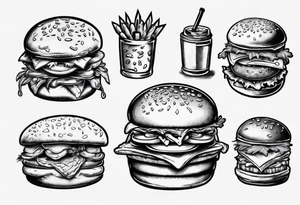 burger tattoo idea