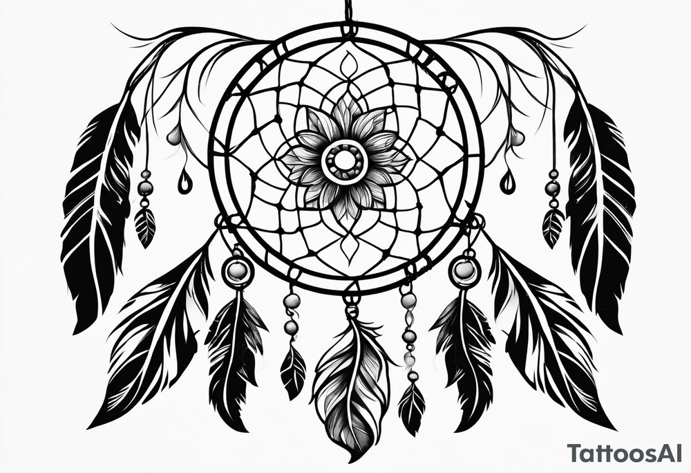 dream catcher with meaning of love tattoo idea