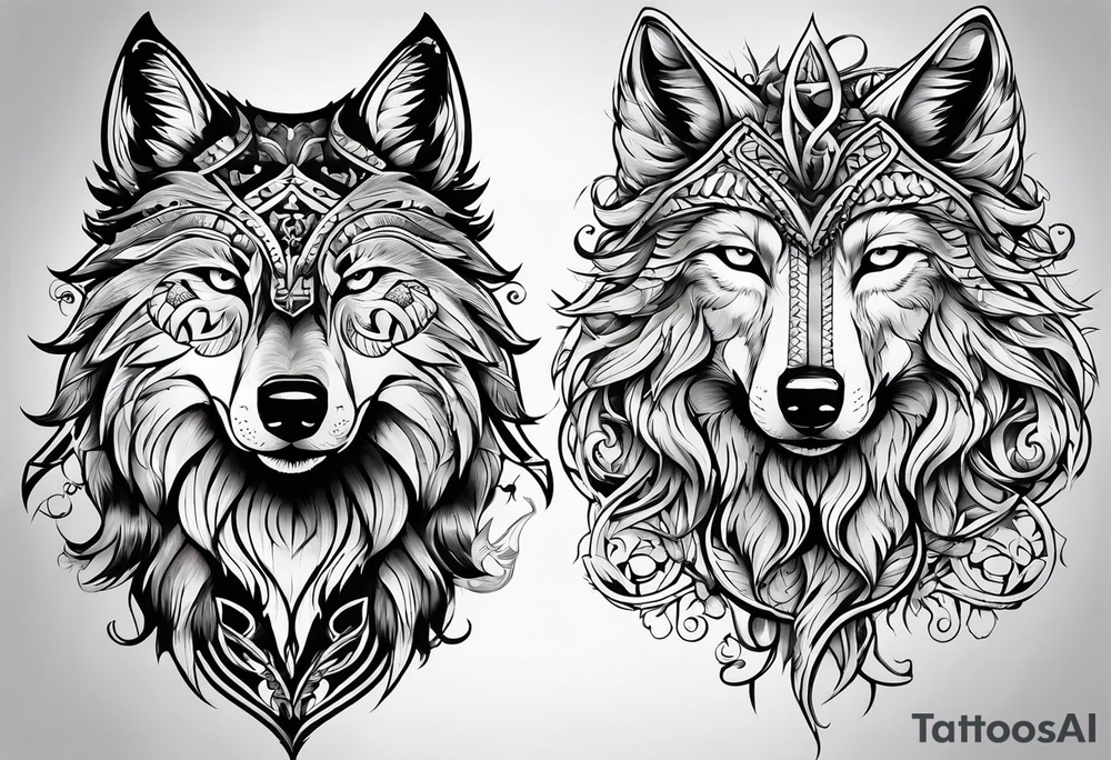 Böser Wolf
Keltische Runen tattoo idea