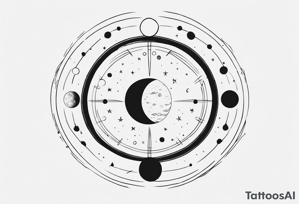 Lunar phases tattoo idea