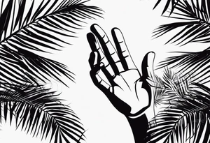 tree palm but instead of leaves there are palms (part of hand) tattoo idea