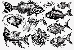 halb Mann halb Fisch tattoo idea