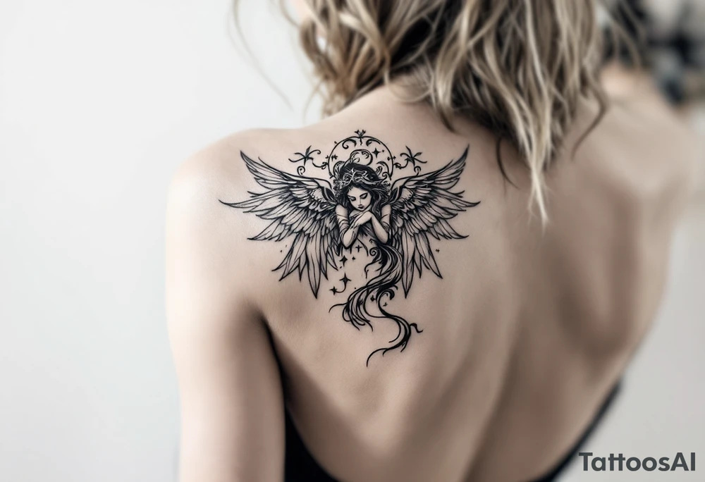 Angel tattoo tattoo idea