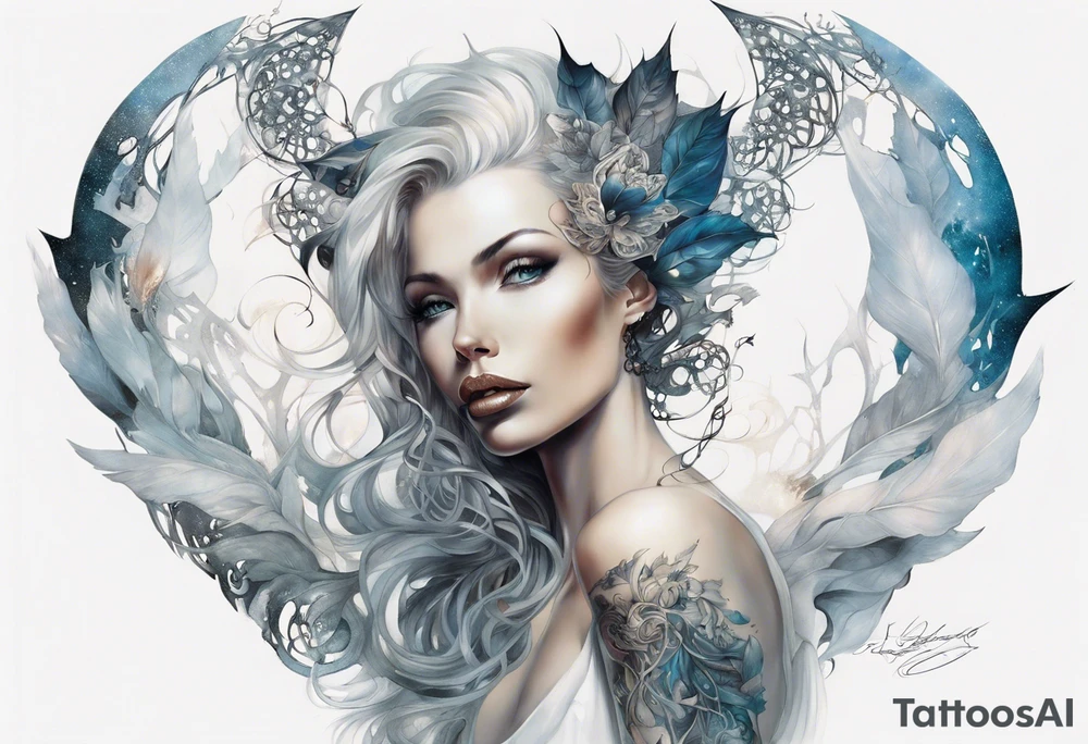 enchanted night by karol bak, intricate tattoo idea