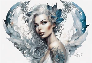 enchanted night by karol bak, intricate tattoo idea
