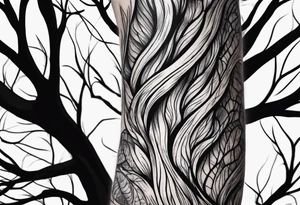 Half sleeve, tree bark tattoo idea