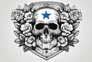 Con la flor del ceibo, el solo de la bandera argentina, el hornero y el escudo nacional argentino formar el contorno del territorio argentino tattoo idea