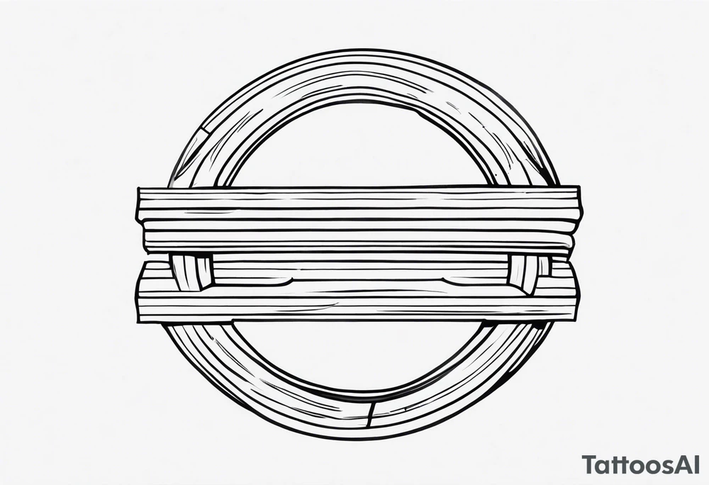 Horseshoe and tire track tattoo idea