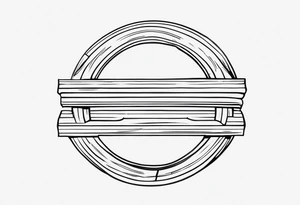 Horseshoe and tire track tattoo idea