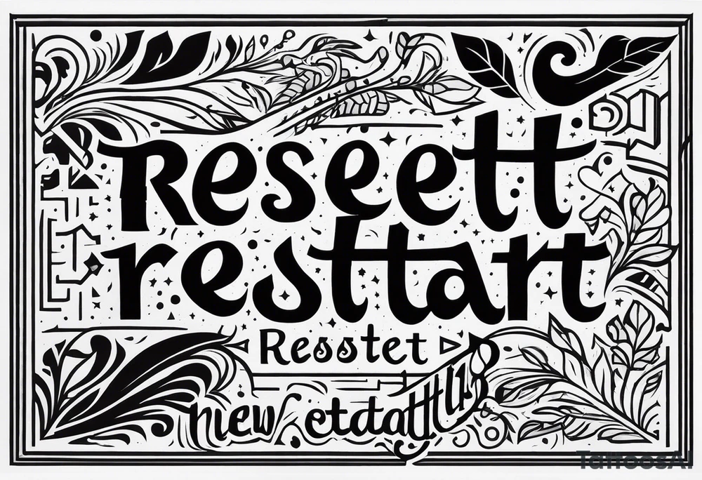 Reset and restart of a new chapter tattoo idea