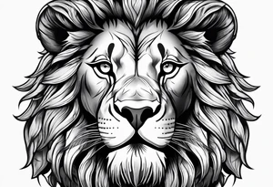 lion showing teeth tattoo idea