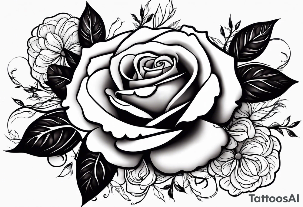 White rose, blood, eternaly yours tattoo idea